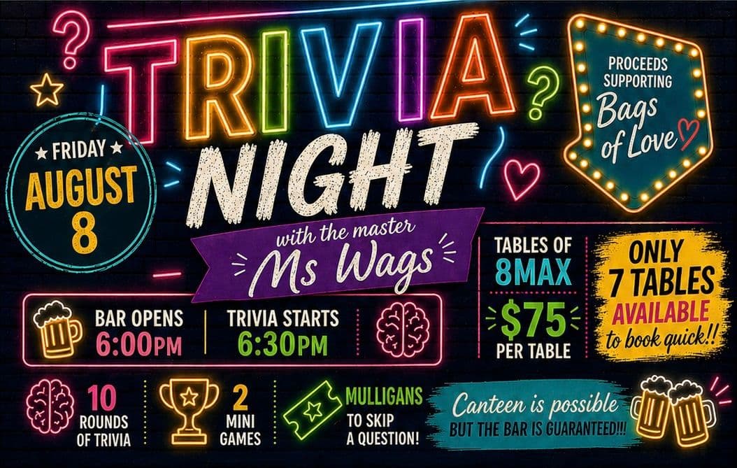 Trivia night supporting Bags of Love