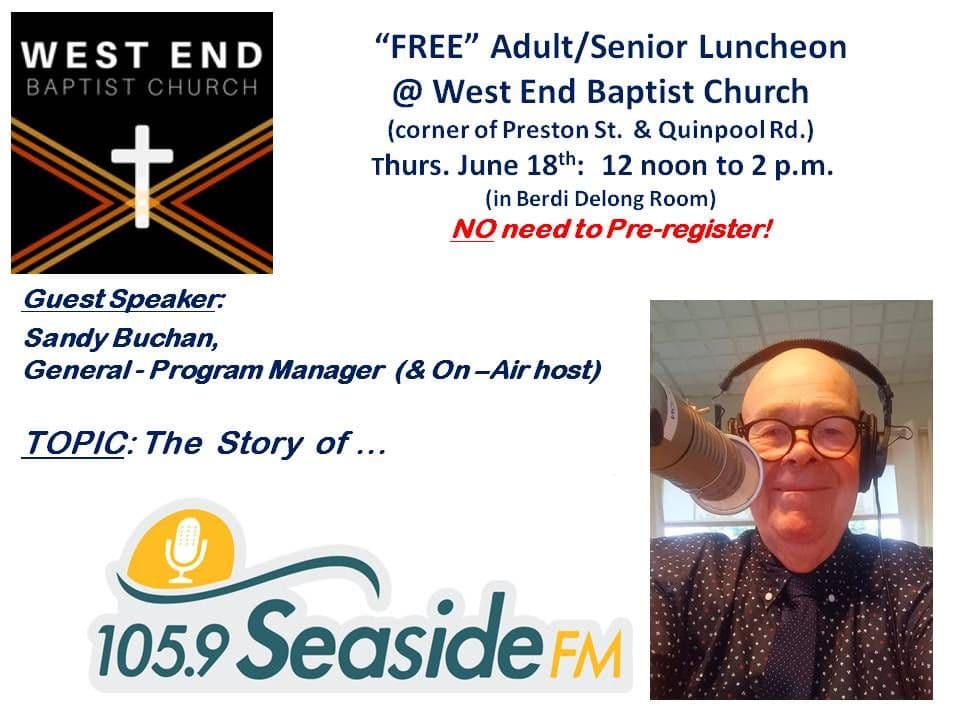 Adult/Senior Luncheon - June 2026